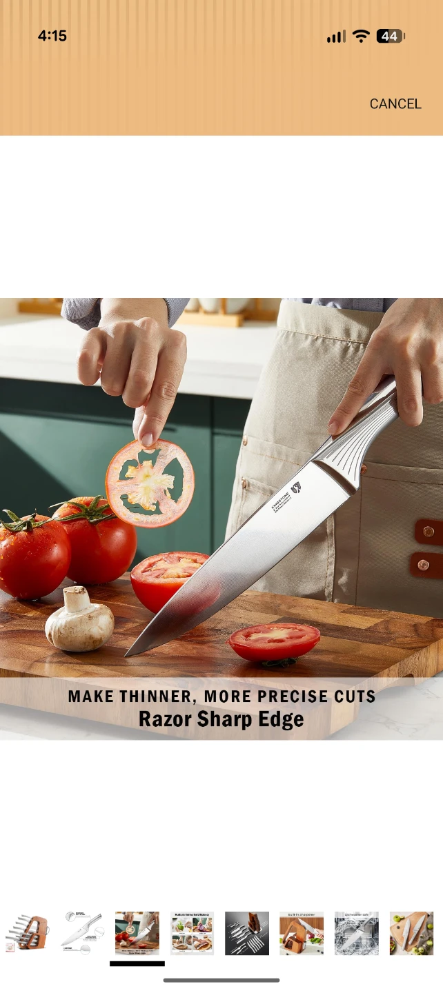 Kingstone 14-Piece Knife Block Set with Built-in Sharpener - photo 3