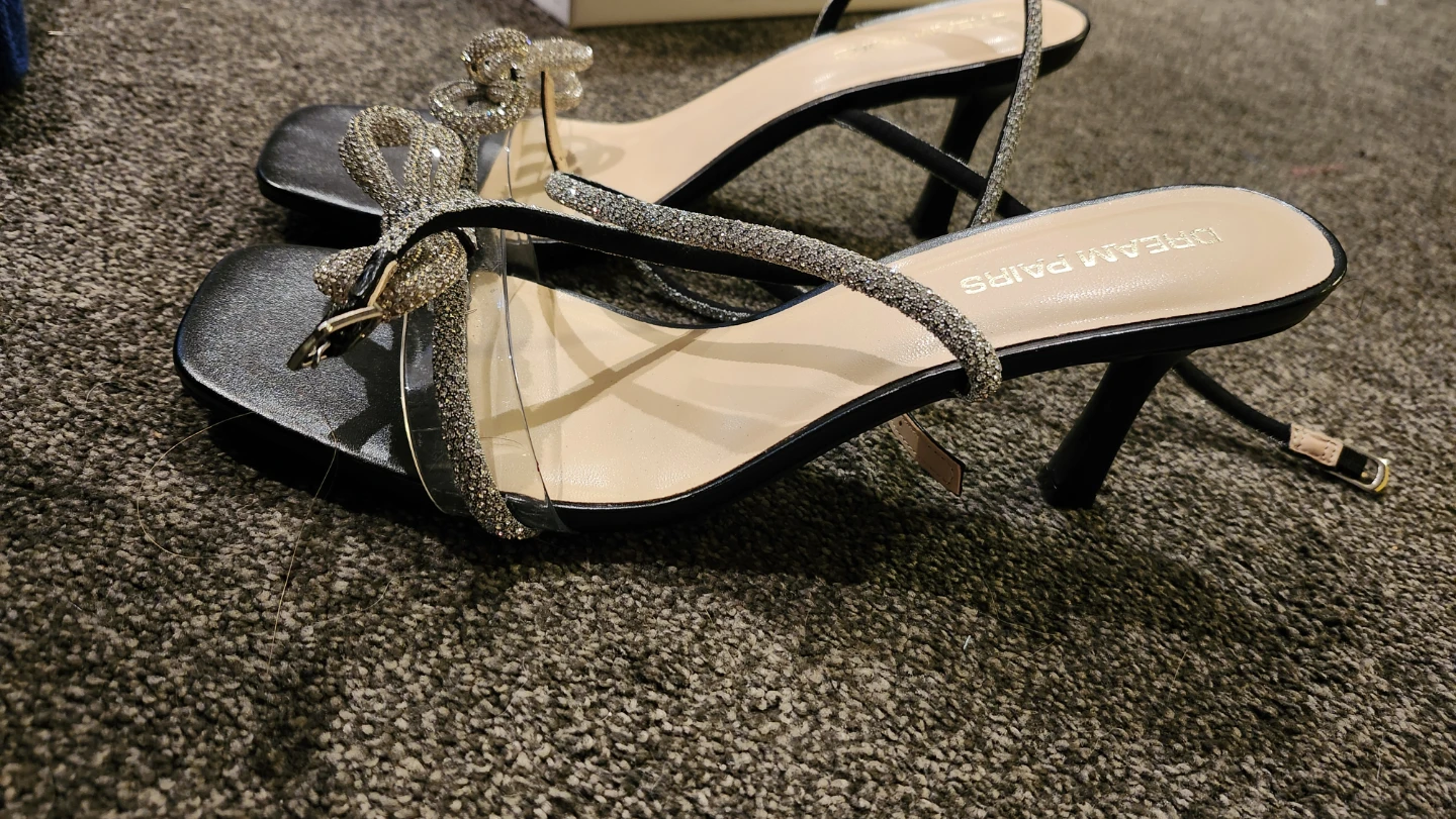 Dream Pairs Women's Rhinestone Bow Heels - Black, Size 11 - photo 2