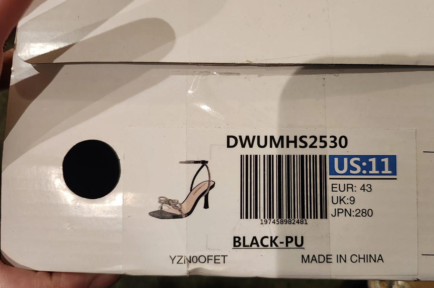 Dream Pairs Women's Rhinestone Bow Heels - Black, Size 11 - photo 5