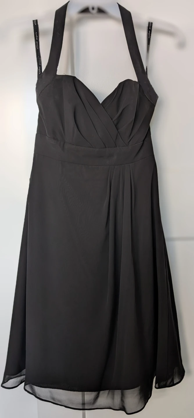 Alfred Angelo Black Halter Dress Size 2