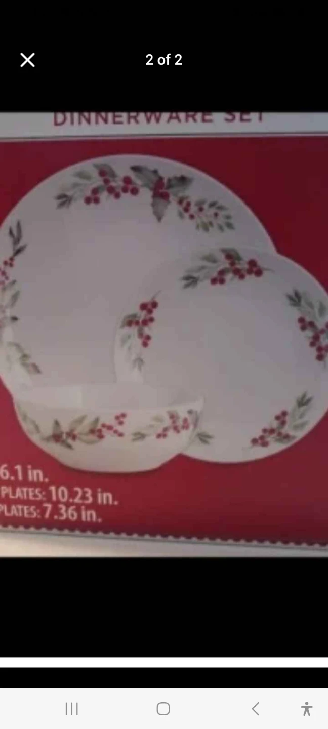 Dinnerware Set - Holly Berry Design