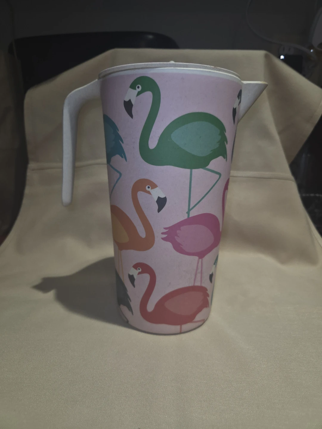 Flamingo Print Pitcher