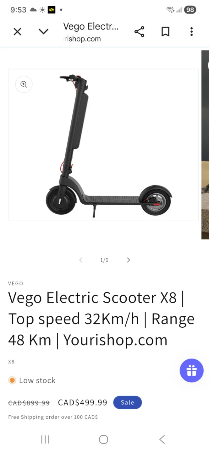 Vego Electric Scooter X8 - photo 3