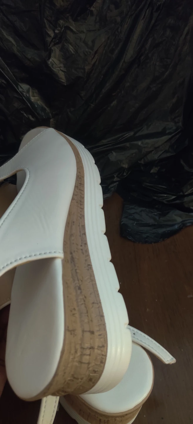 White Wedge Sandals - Size 37 - photo 2