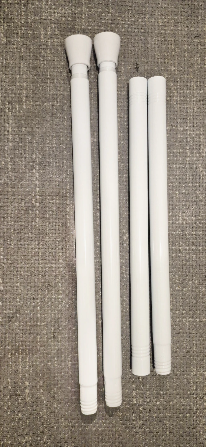 White Tension Curtain Rod 28"-48" Adjustable - photo 4