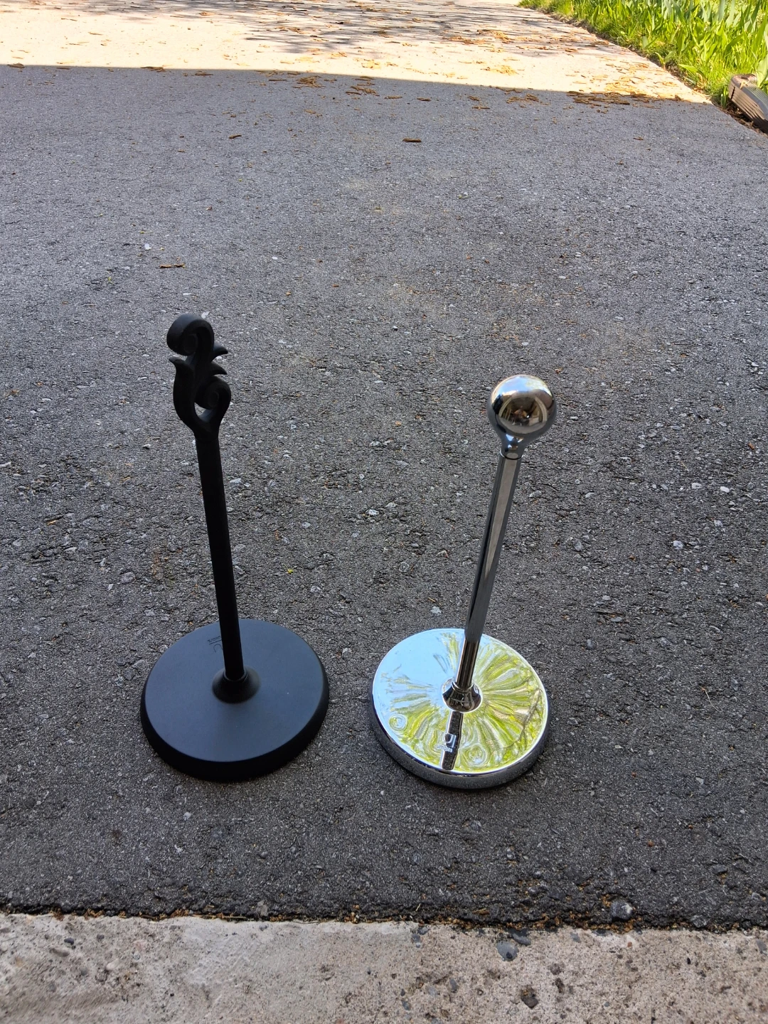 Black and Chrome Paper Towel Holders