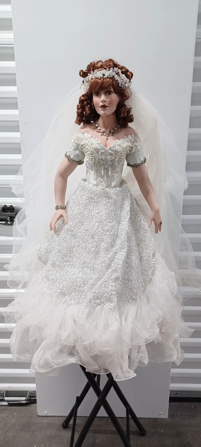 2001 Rustie Designer Wedding Bride Porcelain Doll 34"