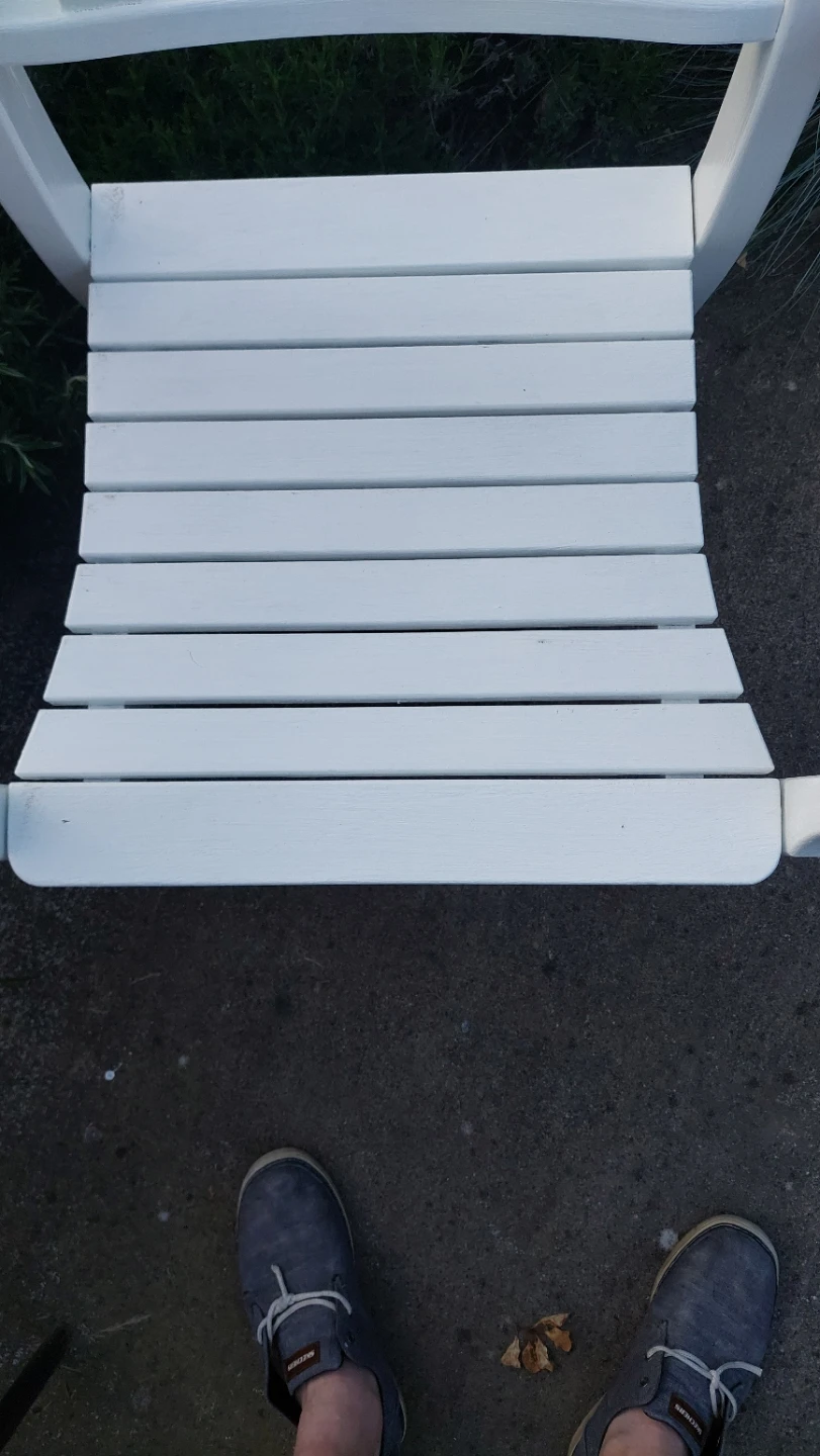White Outdoor Patio Wood Chair - photo 4