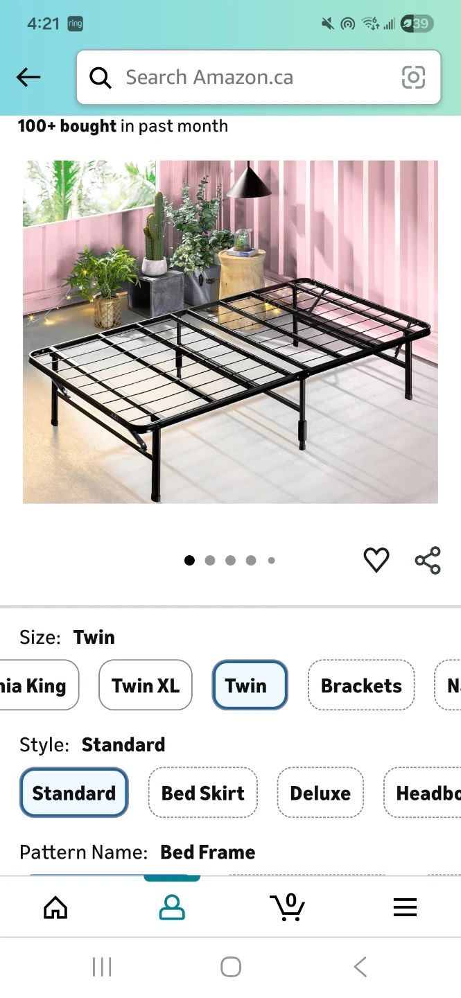 Metal Bed Frame (Twin size) - photo 3