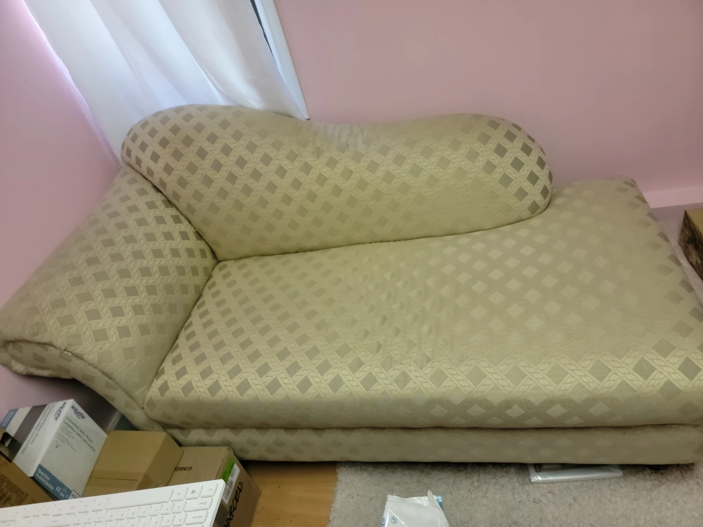 Beige Chaise Lounge