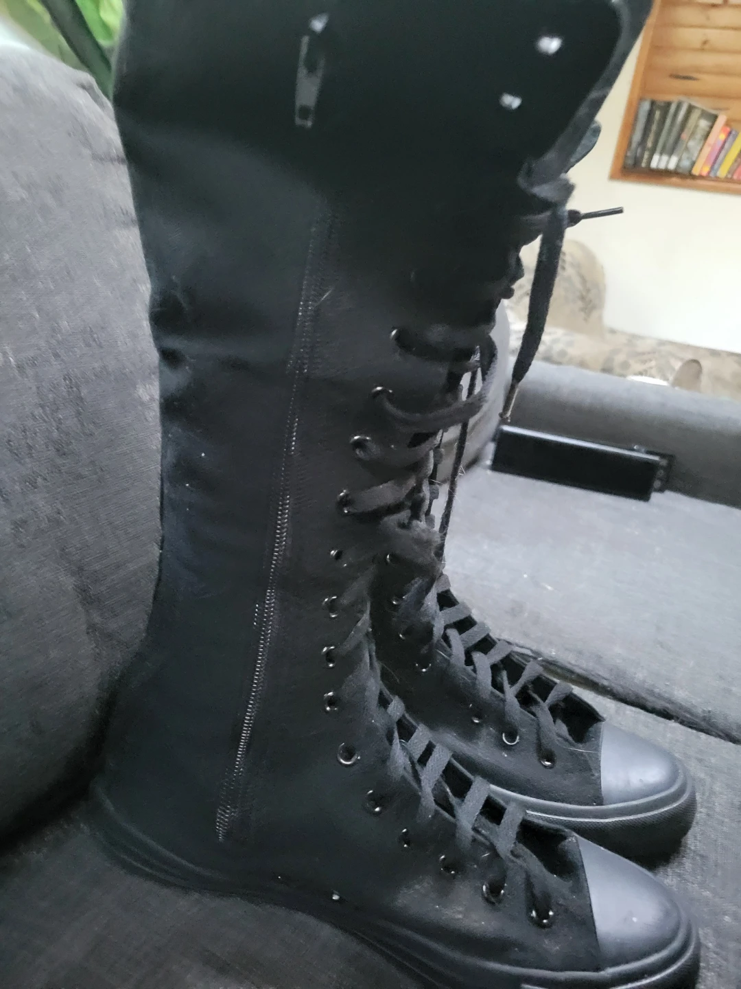 Knee high black converses - photo 2