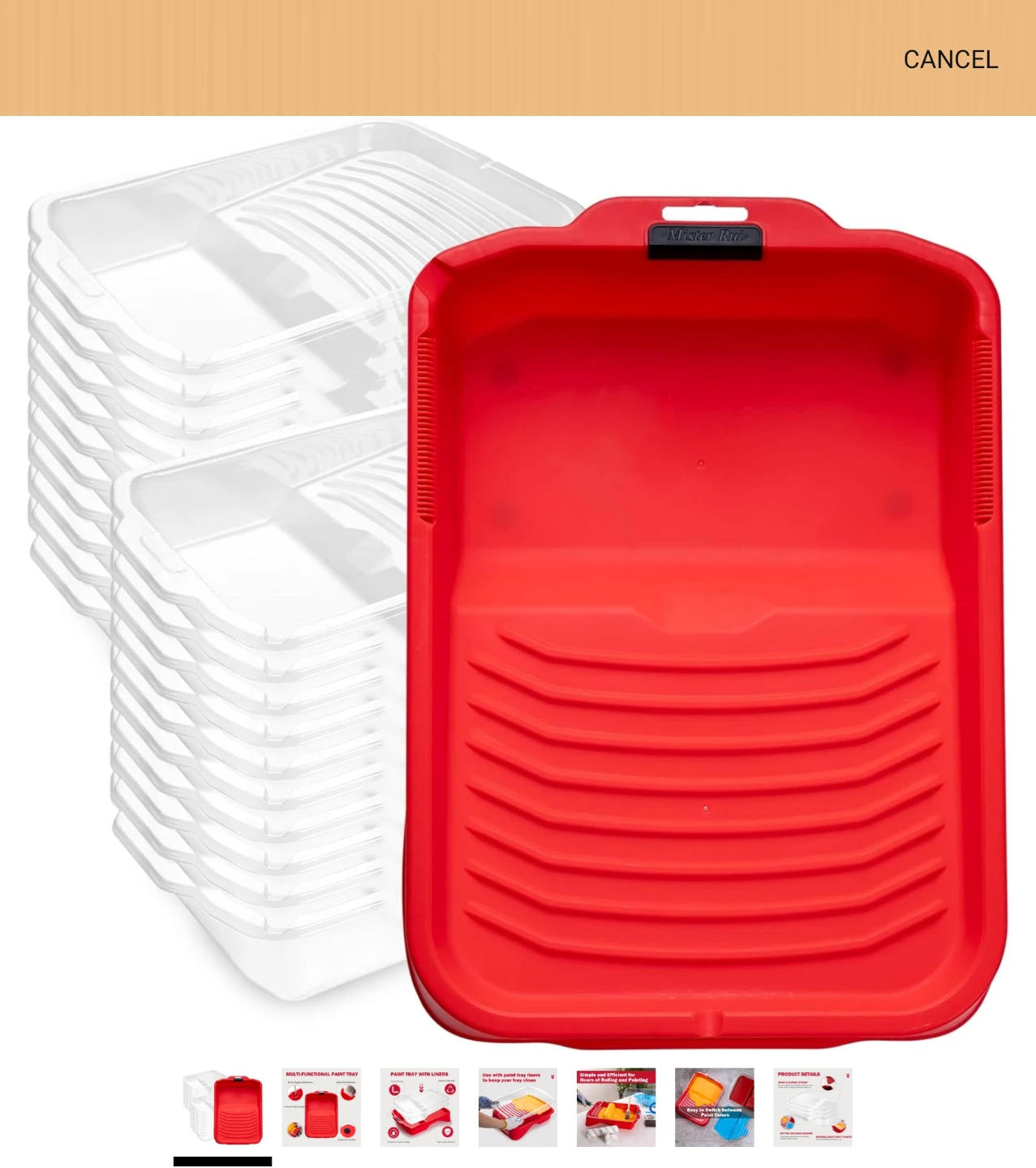 Multi-Functional Red Paint Tray