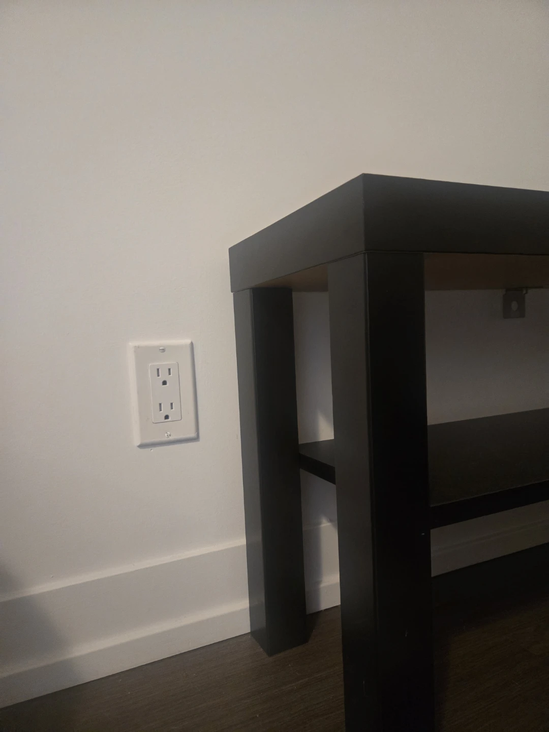 Black Ikea TV stand barely used