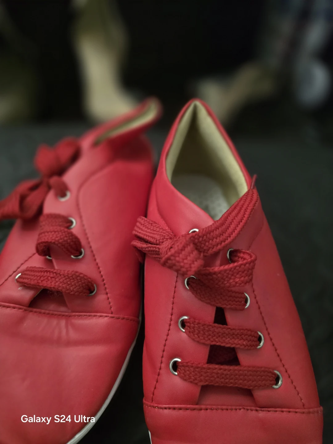 Red Lace-Up Sneakers - photo 2