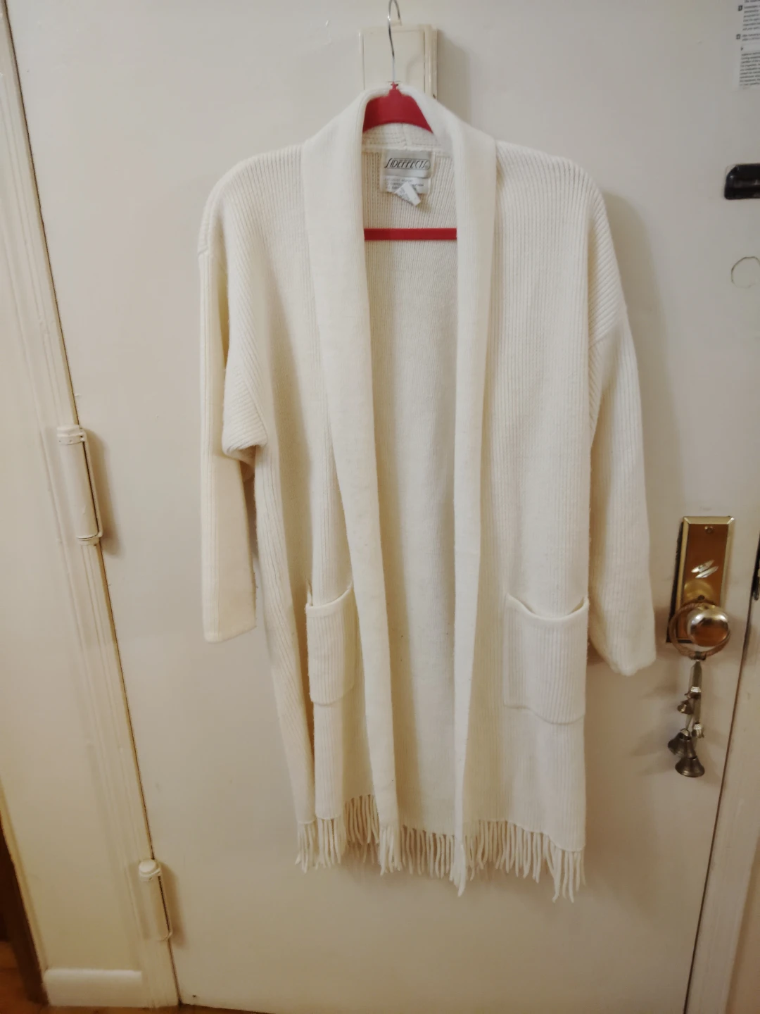 SIDE EFFECTS OF CALIFORNIA Cream Knit Cardigan Sweater Size S