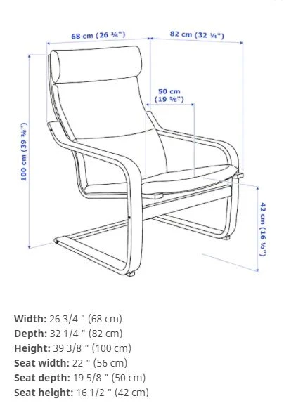 IKEA POÄNG Armchair - Birch Veneer/Hillared Beige - photo 4