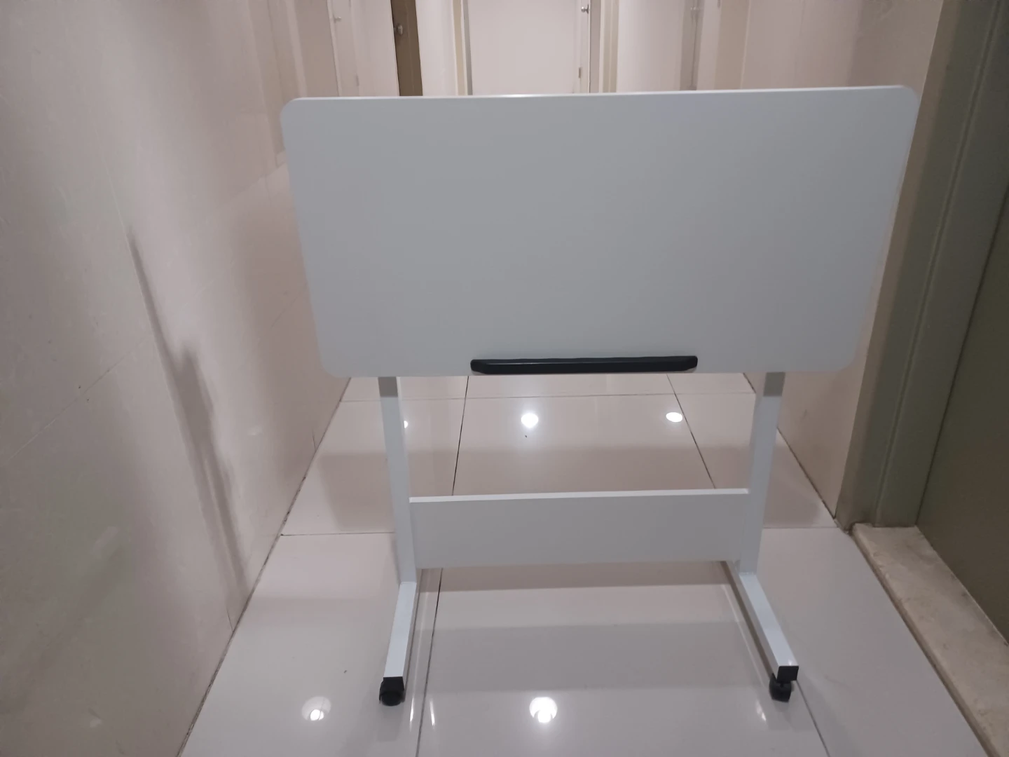 Temu - White Adjustable Height Rolling Table - photo 4