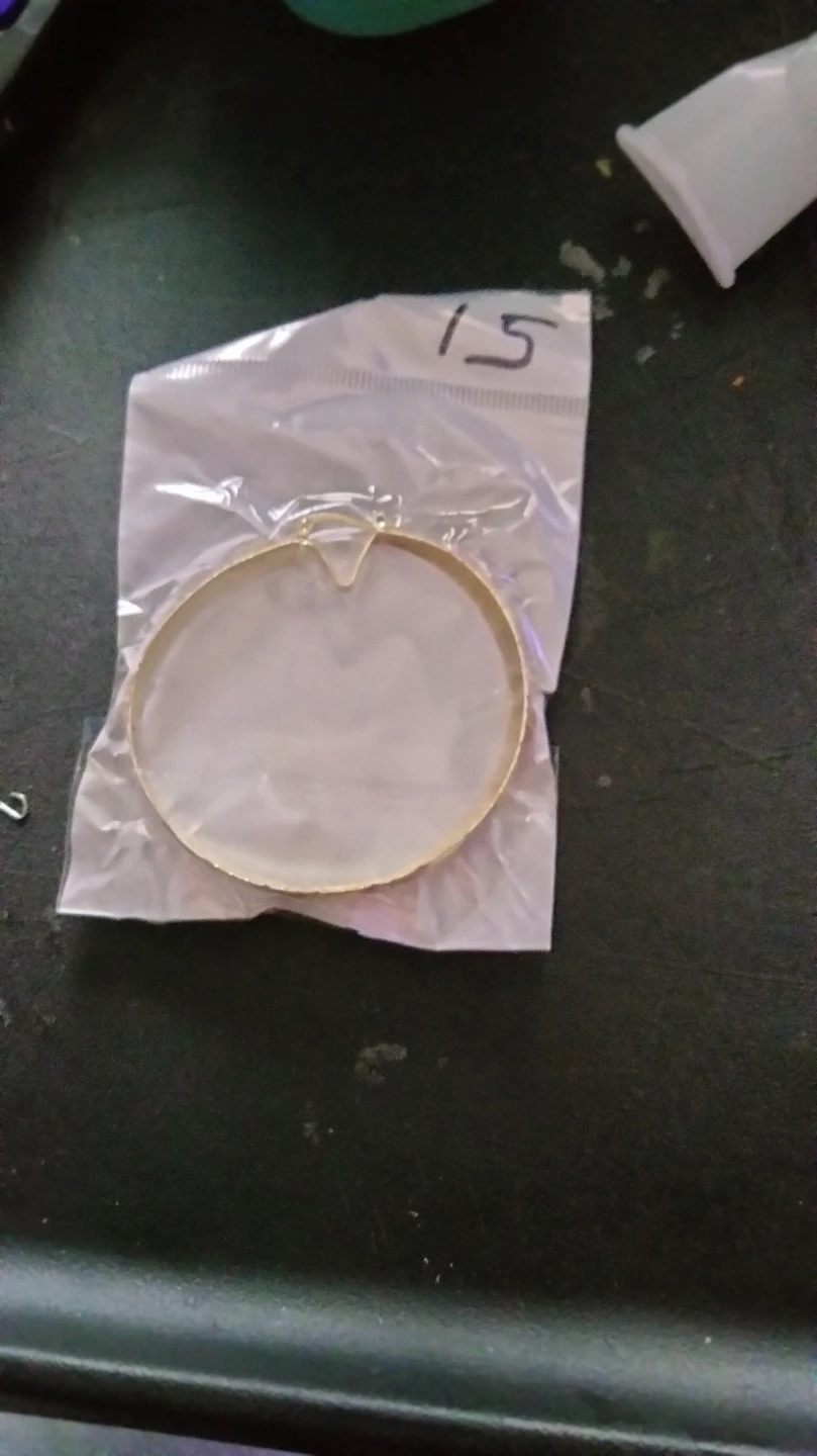 Gold Tone Open Hoop Pendant Charm