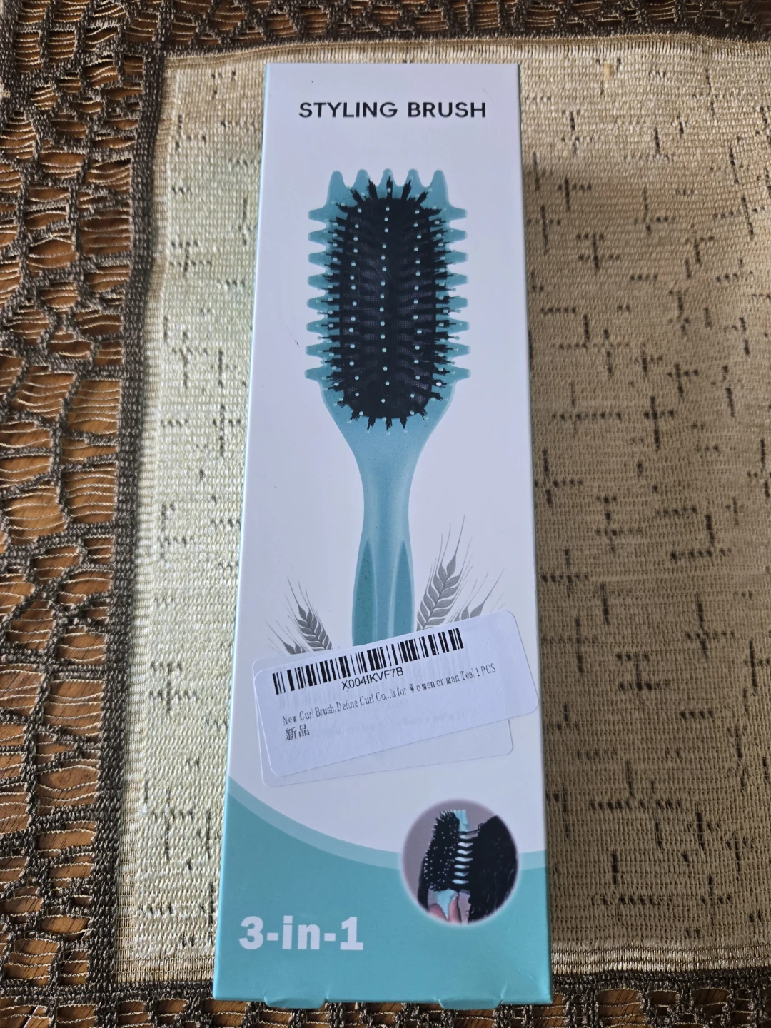3-in-1 Teal Styling Brush for Women or Men