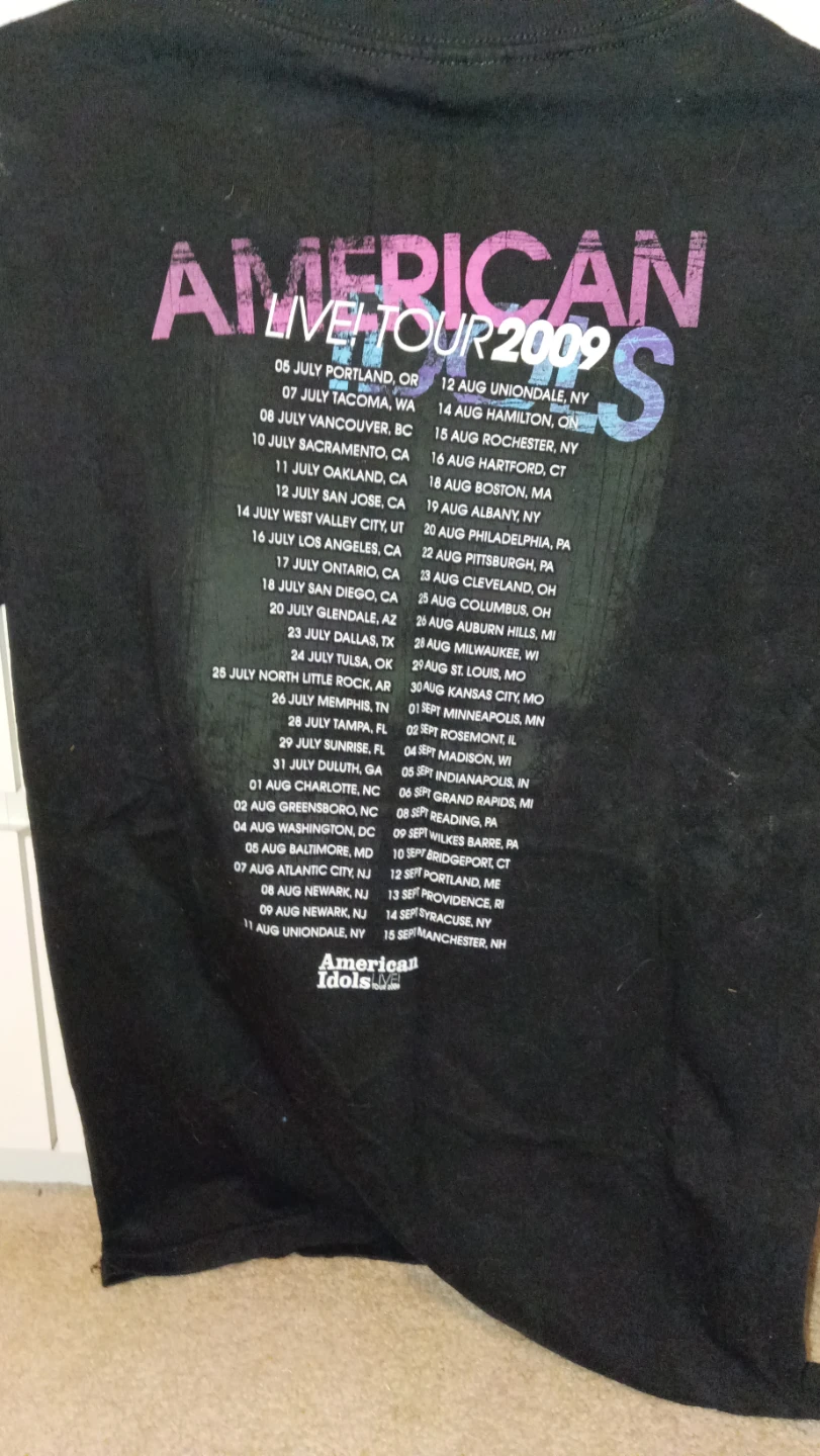 American Idols Live Tour 2009 T-Shirt - photo 2