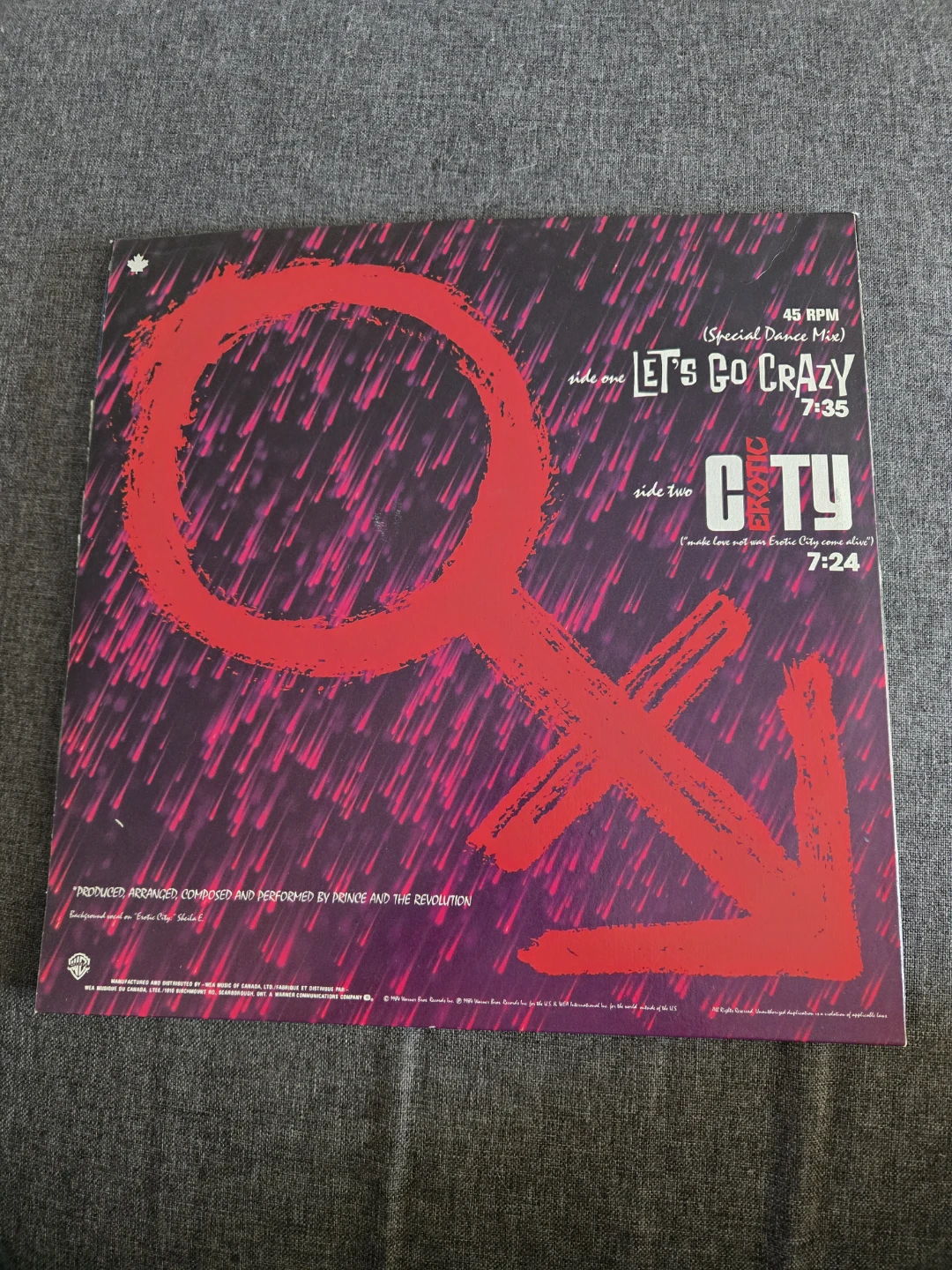 Prince and the Revolution - Let's Go Crazy 12" Vinyl Single - photo 2