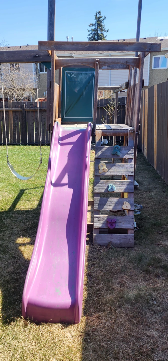 Wooden Swing Set with Slide - photo 2