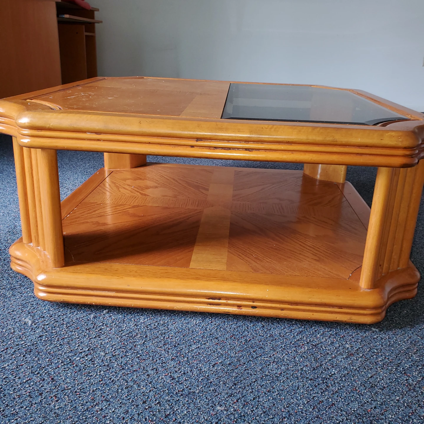 Vintage Wooden Coffee Table on Wheels - photo 4
