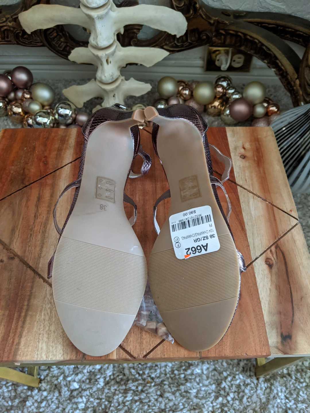 Le Château x Roxy earle Rose Gold Wavy Heels - Size 38 - photo 4