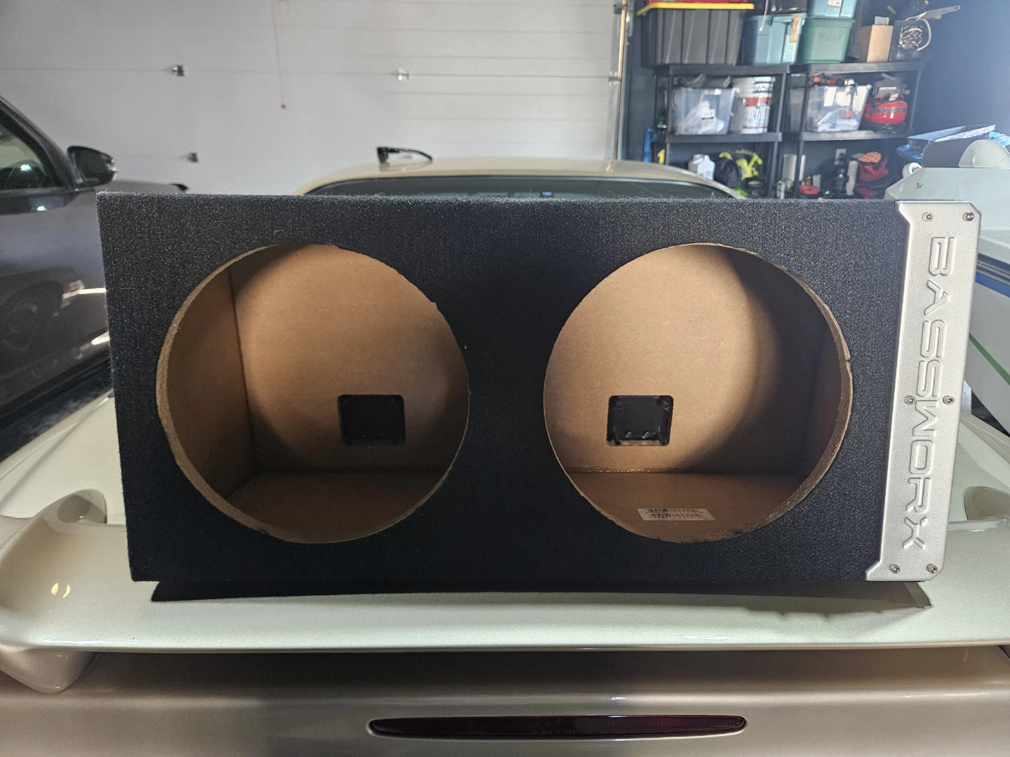 Brand new dual 10in bassworks sealed enclosure