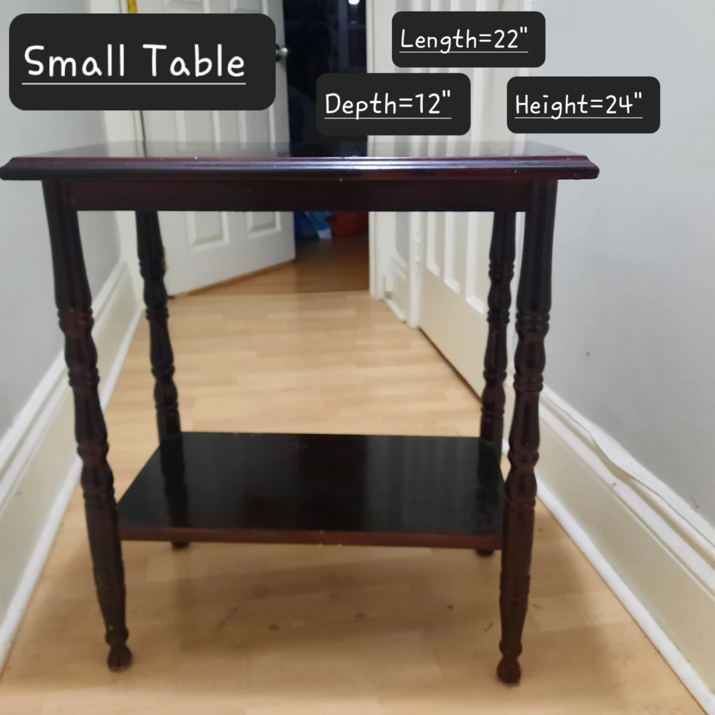 Small Side Table - Dark Wood