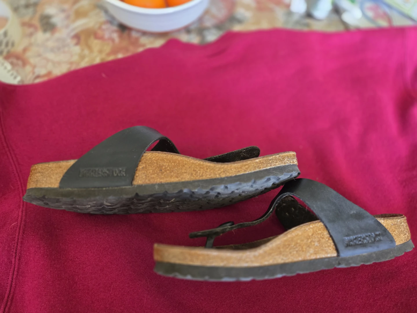 Birkenstock Gizeh Black Leather Thong Sandals - photo 5