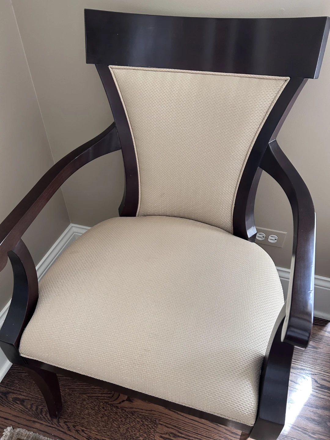 Dark Wood Dining Table with  Upholstered Chairs - photo 5