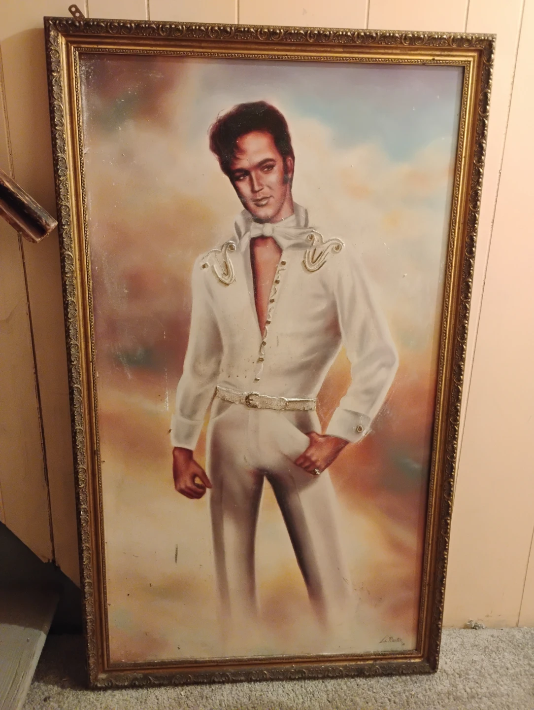 Framed Elvis Presley Portrait Painting