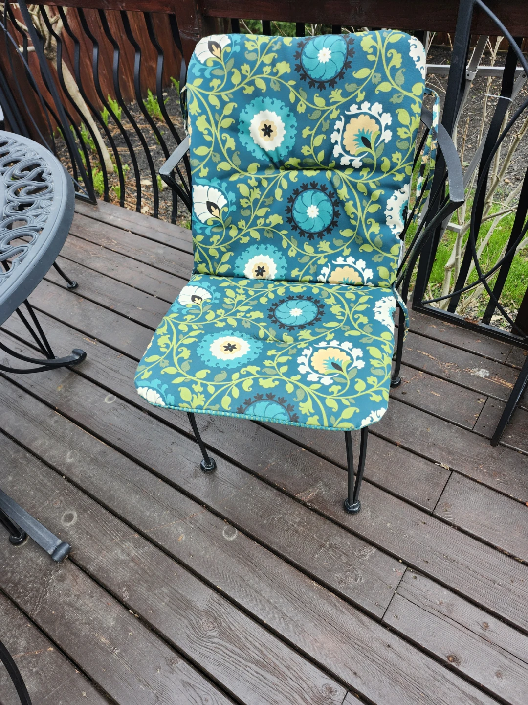 Metal Outdoor Dining Set - Table and 6 Chairs