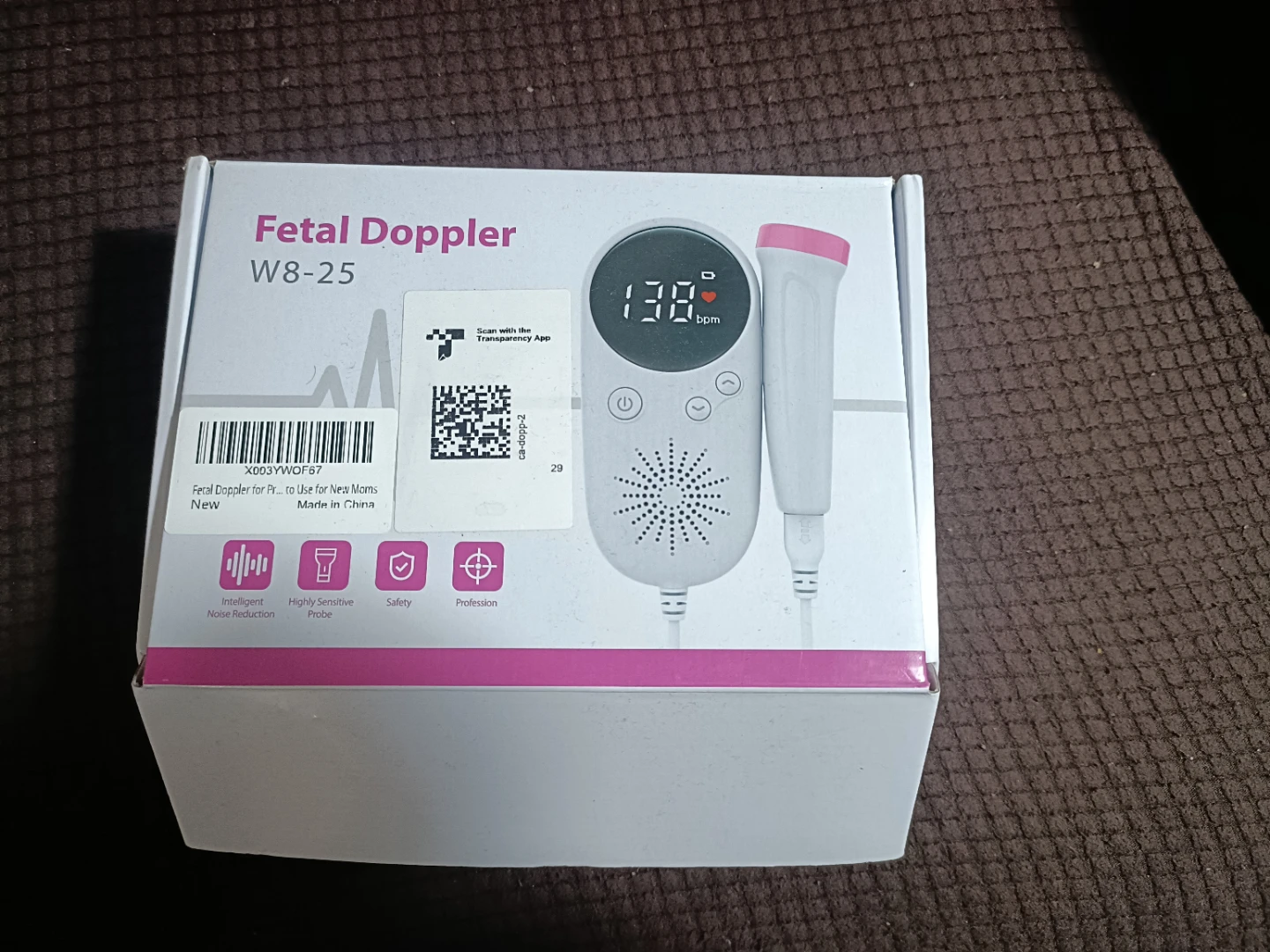 Fetal Doppler W8-25 Baby Heart Monitor