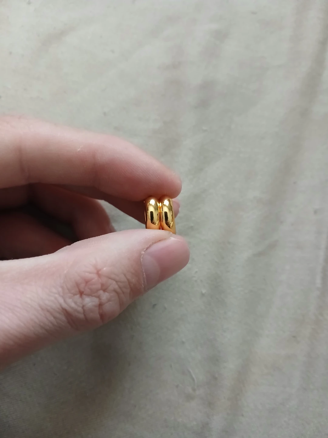 18K Gold Plated Stainless Steel Hypoallergenic Hoop Earrings