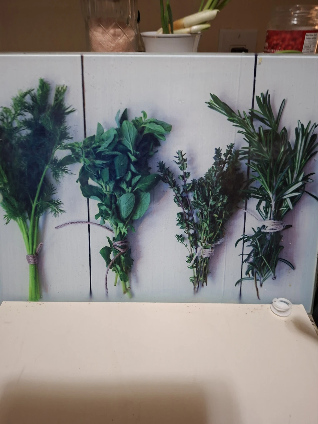 Decorative Cutting Board with Herbs