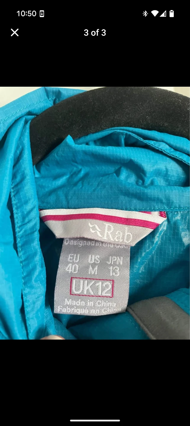 Rab Waterproof Jacket - Blue/Black - UK 12 - photo 3