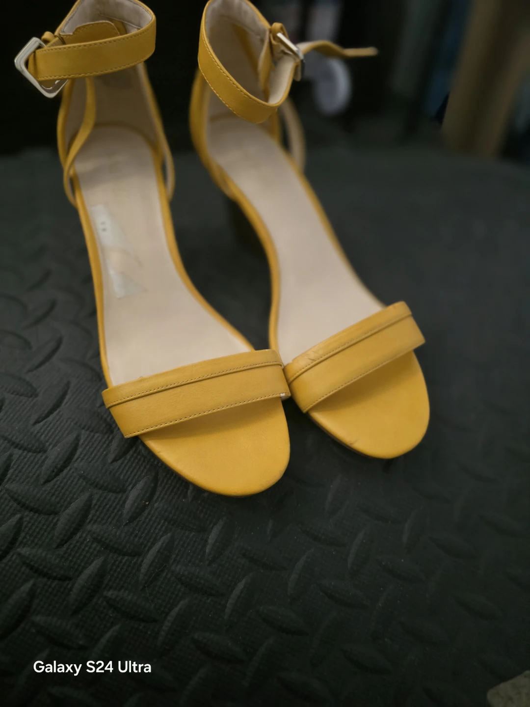 Nine West Yellow Ankle Strap Heels - Size 9.5M - photo 2