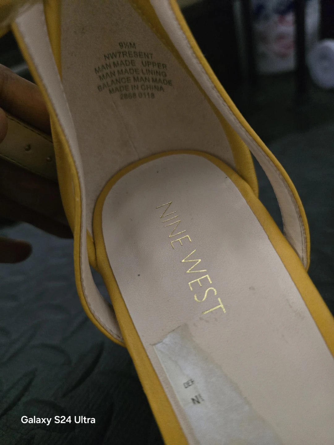 Nine West Yellow Ankle Strap Heels - Size 9.5M - photo 3
