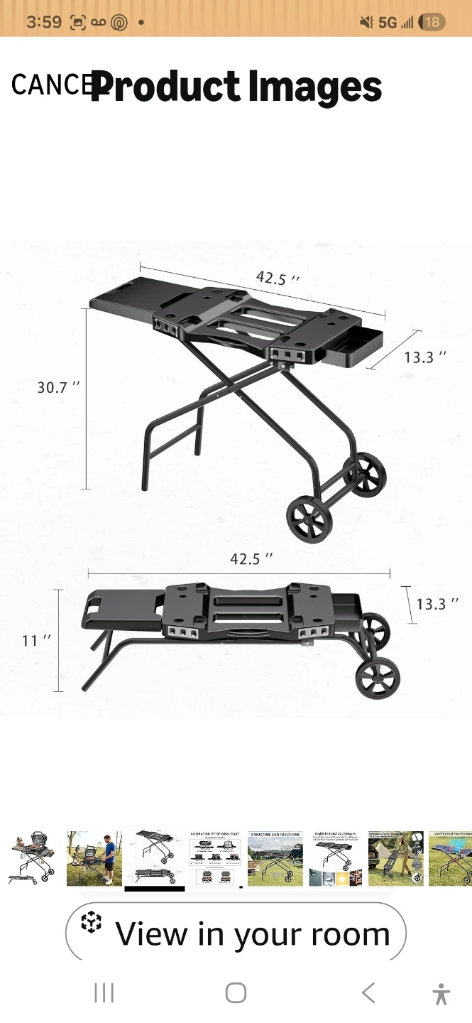 Portable Folding BBQ Grill Stand