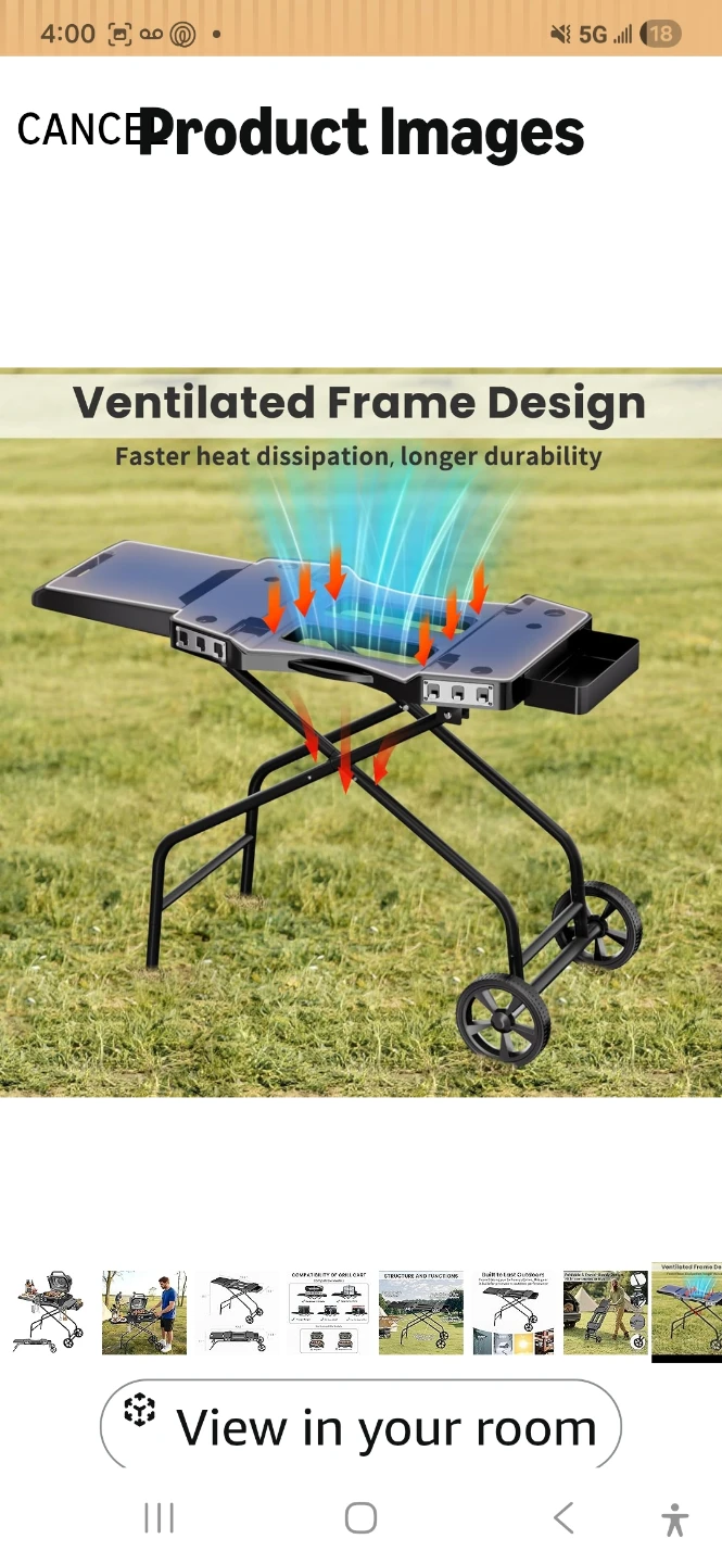 Portable Folding BBQ Grill Stand - photo 3