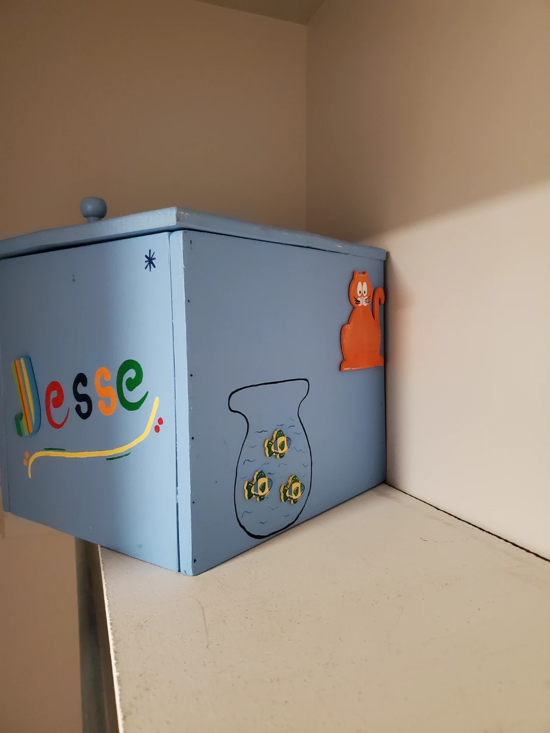 Hand-Painted Wooden Toy Box - Jesse - photo 2