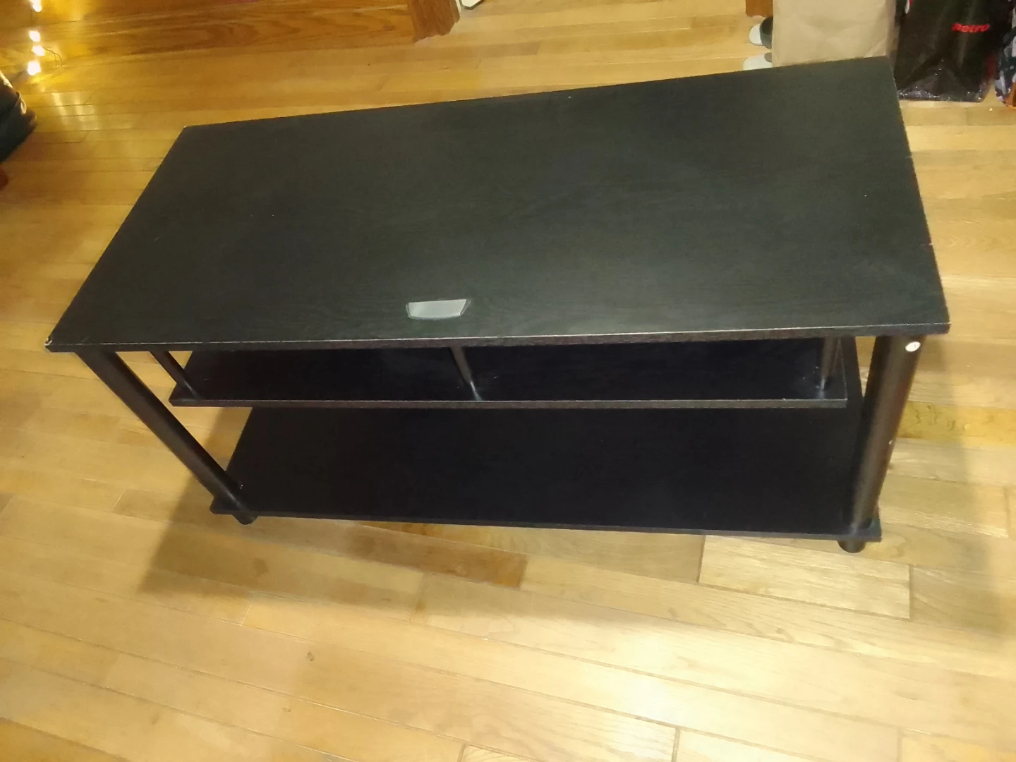 Black 3-Tier TV Stand - photo 2
