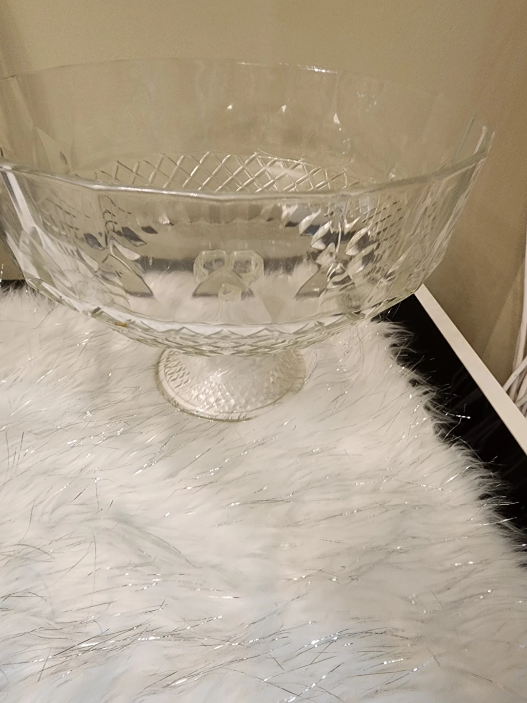 Clear Glass Footed Serving Bowl - photo 4