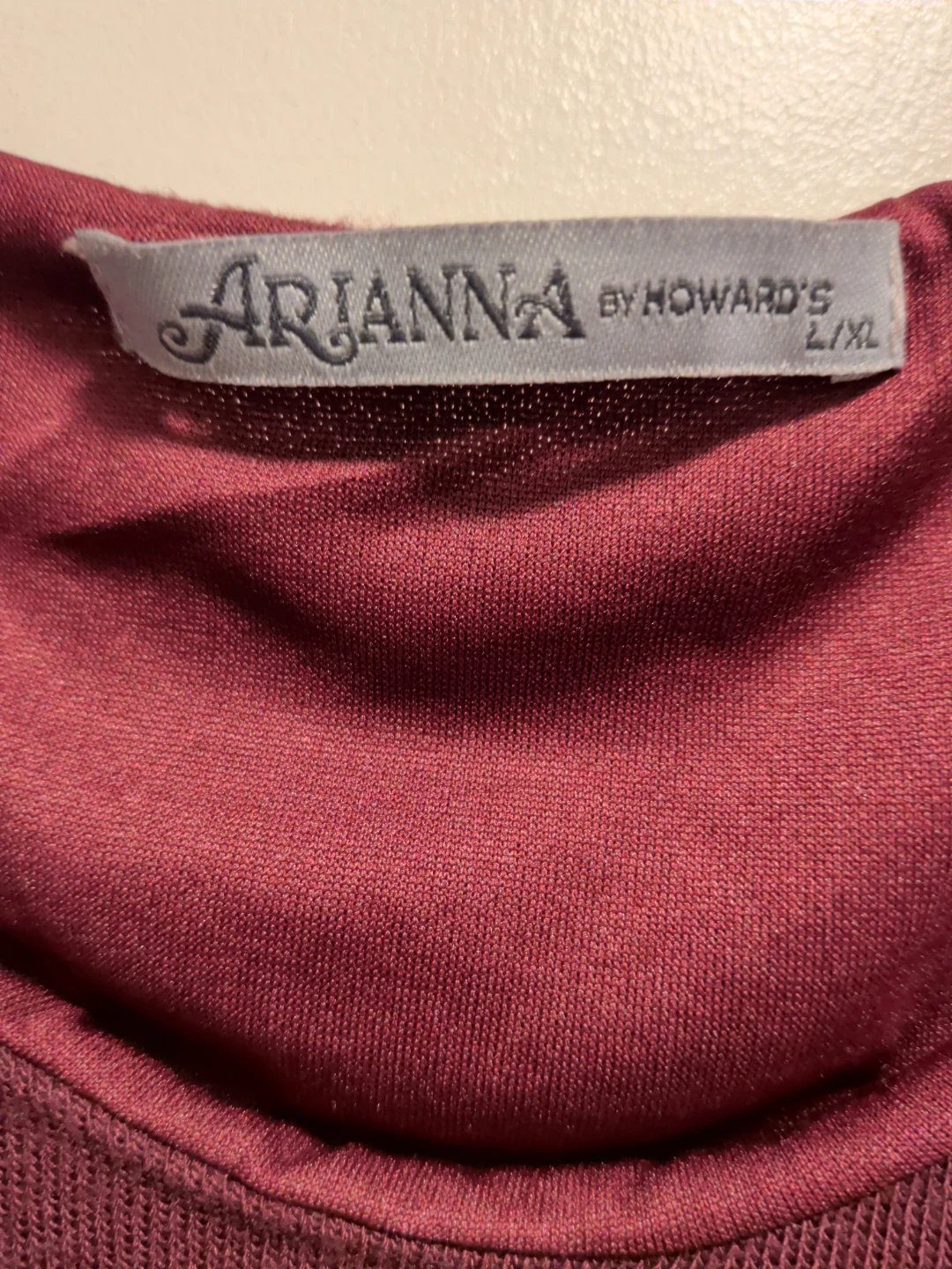 Arianna by Howard's Women's Tank Dress - Burgundy - L/XL - photo 2