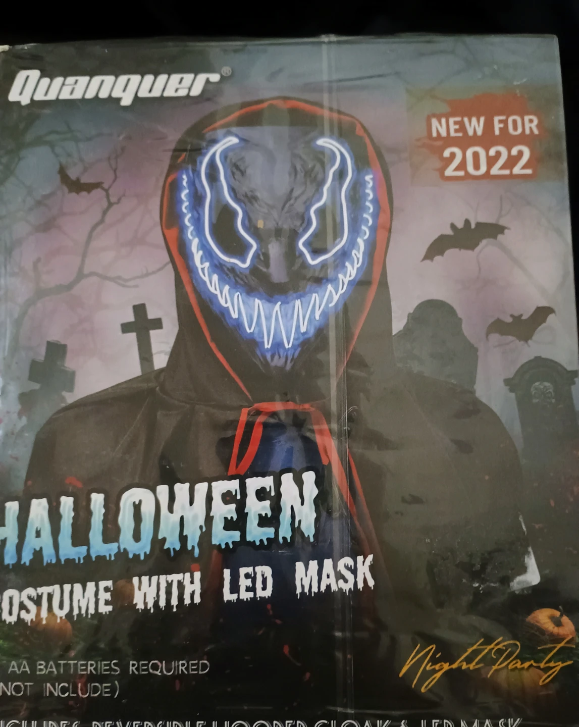 Quanquer Halloween Costume with LED Mask