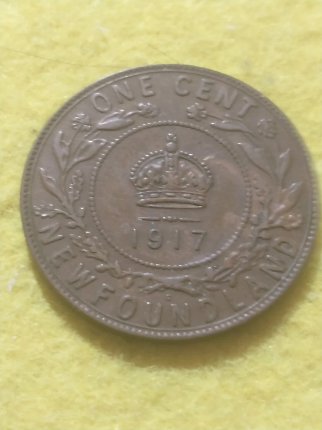 XF 1917 Newfoundland King George V large cent KM #16 - photo 2