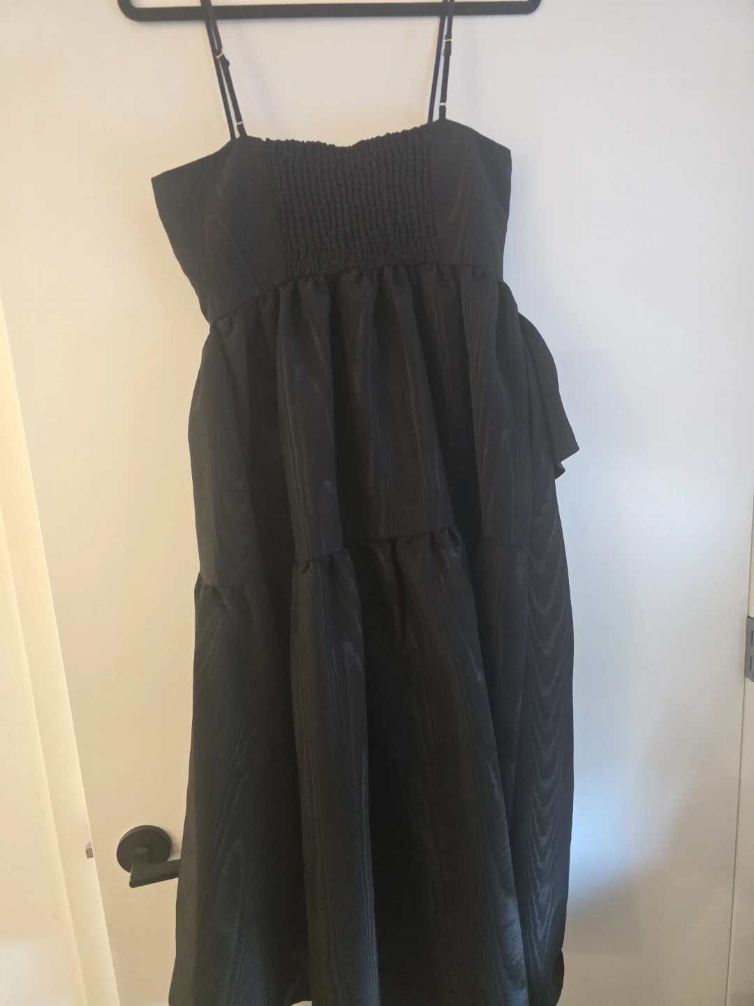 Kate Spade Black Tiered Midi Dress Size S - photo 2