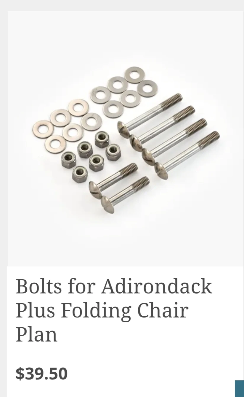 Veritas Adirondack Plus Folding Chair Plan and Hardware - photo 3